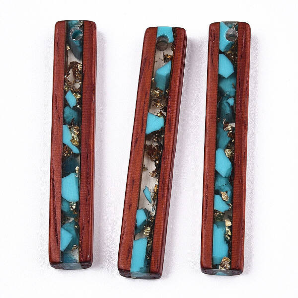 Transparent Resin & Wood Pendants