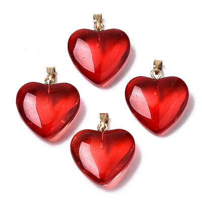 Transparent Spray Painted Glass Pendants