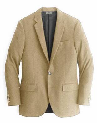 Mens Beige Cashmere & Wool Blazer