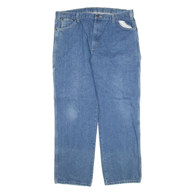 DICKIES Mens Jeans Blue Regular Straight W40 L32
