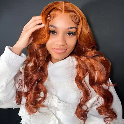 Throw Go On Glueless Cooper Brown Body Wave Lace Wigs Beginner Friendly