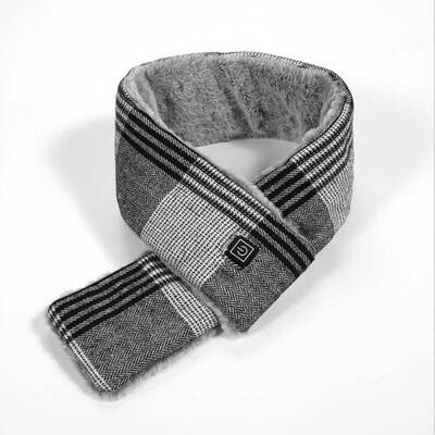 Winter Neck Warmer Shawl with 3 Heat Modes | Color: Dark gray