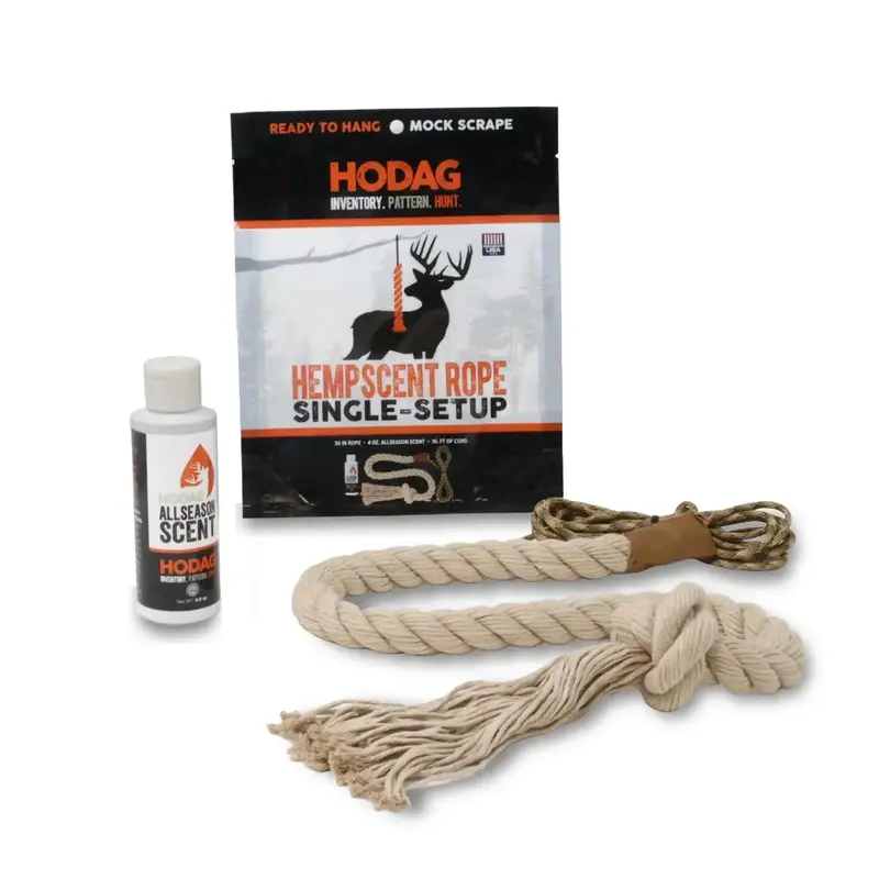 HODAG HempScent Rope Single-Setup for Creating Effective Mock Scrapes - Absorbent Rope Blend - Fast and Easy Setup in the Woo...