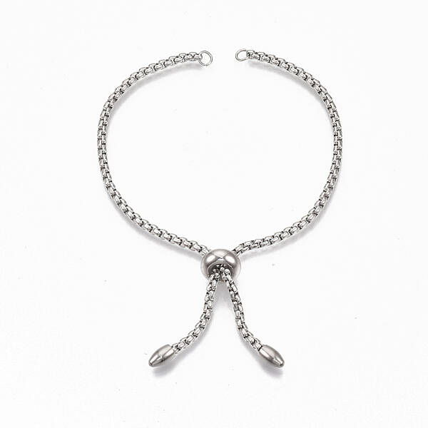 Tarnish Resistant Adjustable 304 Stainless Steel Slider Bracelets Making
