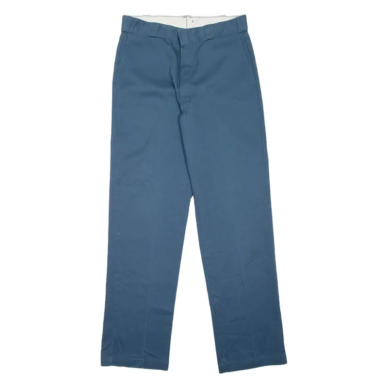 DICKIES Workwear Mens Trousers Blue Regular Straight W32 L34