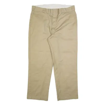 DICKIES 874 Workwear Mens Trousers Beige Regular Straight W38 L29