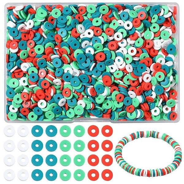 1880Pcs 4 Colors Handmade Polymer Clay Beads