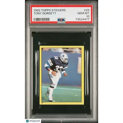 Tony Dorsett PSA 1982 Topps Stickers Football #29 10 73524477
