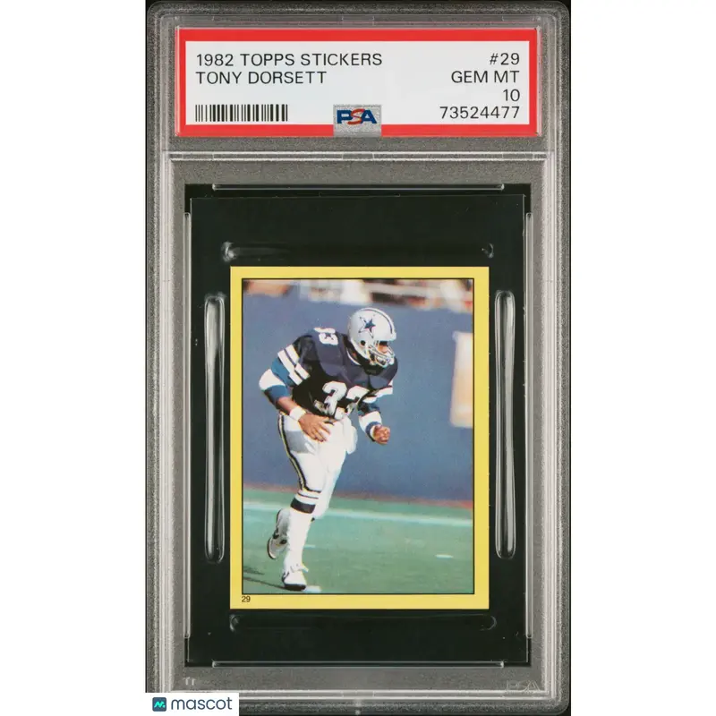 Tony Dorsett PSA 1982 Topps Stickers Football #29 10 73524477