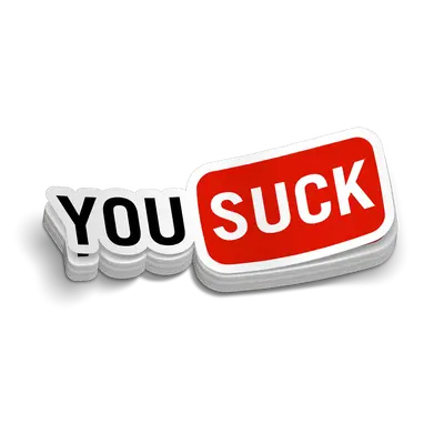 You Suck - Hard Hat Decal