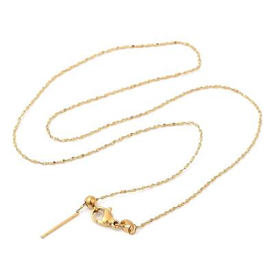 304 Stainless Steel Serpentine Chain Necklace for Women