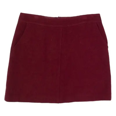 JIGSAW Womens Straight Skirt Maroon Short Wool UK 12