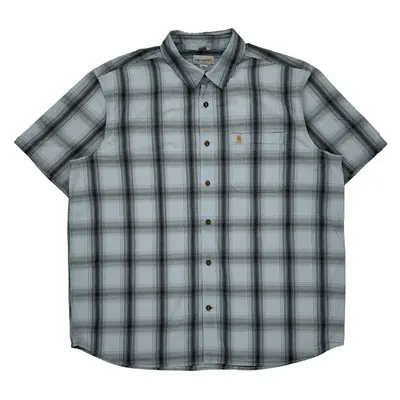 Carhartt Checked Short Sleeve Shirt - 2XL Grey Cotton
