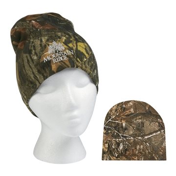 48 Custom Realtree And Mossy Oak Camouflage Beanie - Cotton Lined