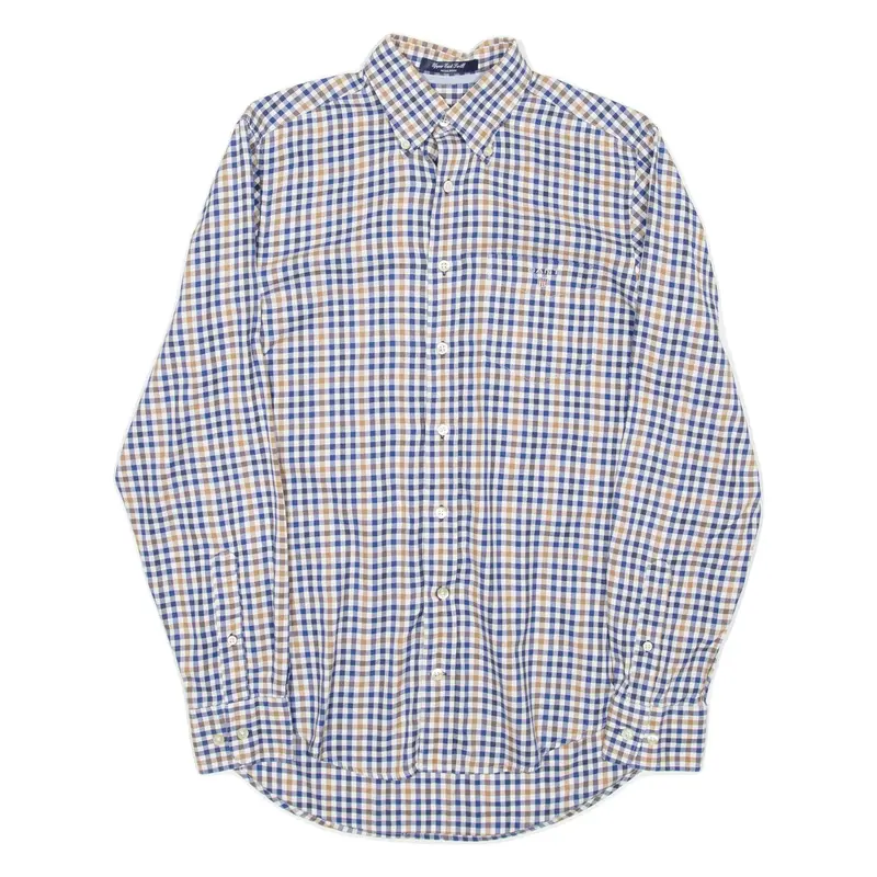 GANT Regular Fit Mens Shirt Blue Gingham Long Sleeve S