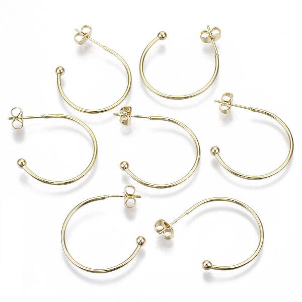 Brass Half Hoop Earrings