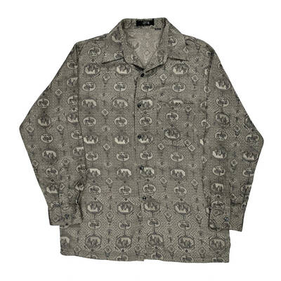 Kite Patterned Shirt - Medium Grey Cotton