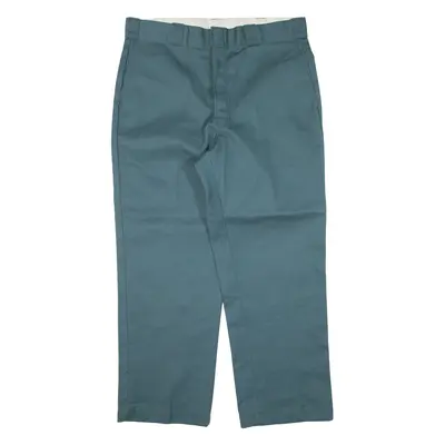 DICKIES Workwear Mens Trousers Blue Regular Straight W36 L28