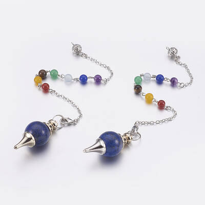 Natural Lapis Lazuli Sphere Dowsing Pendulums