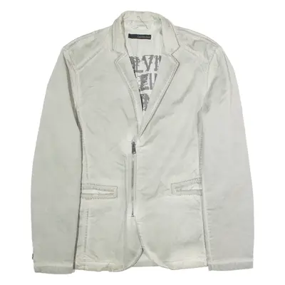CALVIN KLEIN JEANS Womens Blazer Jacket Grey 2XL