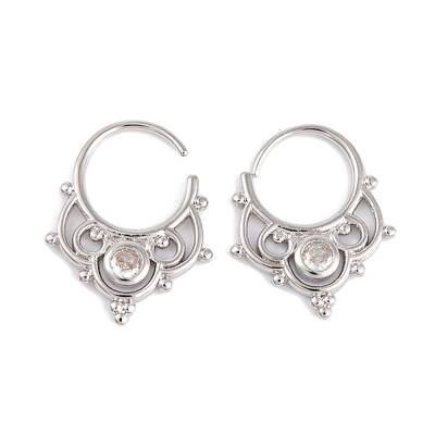 Rack Plating Brass Cubic Zirconia Earrings
