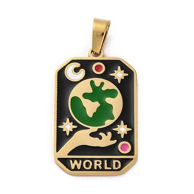 Ion Plating(IP) 304 Stainless Steel Enamel Pendants