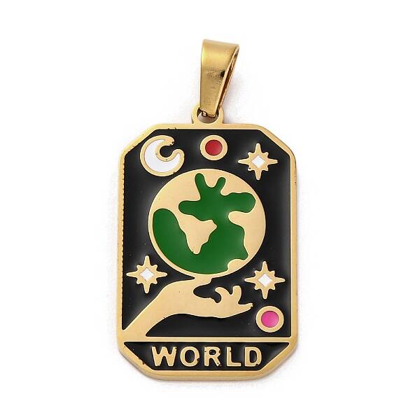 Ion Plating(IP) 304 Stainless Steel Enamel Pendants