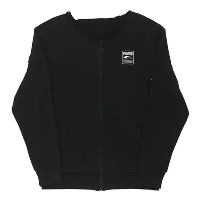 Vintage Puma Zip Up - XL Black Cotton
