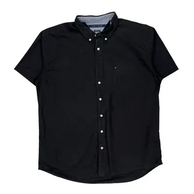 Tommy Hilfiger Short Sleeve Shirt - 2XL Black Cotton