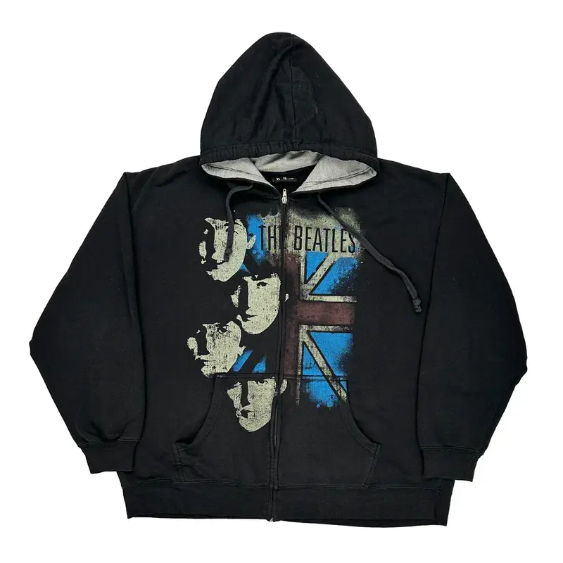 The Beatles Band Zip Up - 3XL Black Cotton Blend