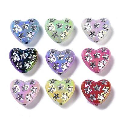 UV Plating Iridescent Acrylic Beads