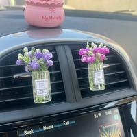 Flower Vase Car Accessory Vent Clip Botanical Style Gift Decor - Perfect for Your Car