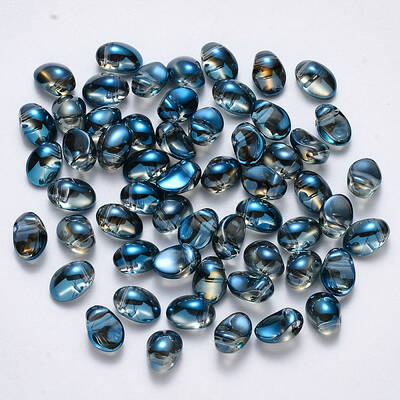 Transparent Spray Painted Glass Charms