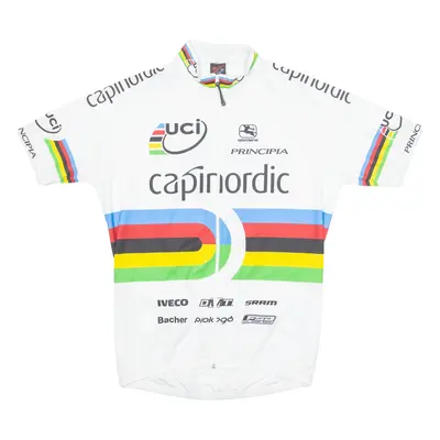 GIORDANA Cycling Mens Jersey White High Neck XL