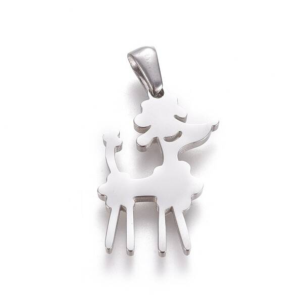 Tarnish Resistant 304 Stainless Steel Puppy Pendants