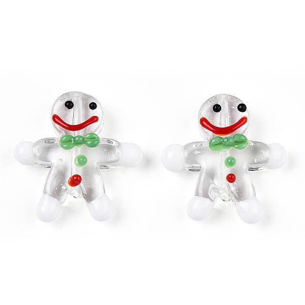 Gingerbread Man Handmade Lampwork Beads