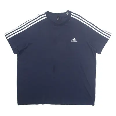 ADIDAS Mens T-Shirt Blue 2XL
