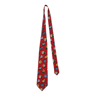 Paris Kenzo Floral Tie - No Size Red Silk