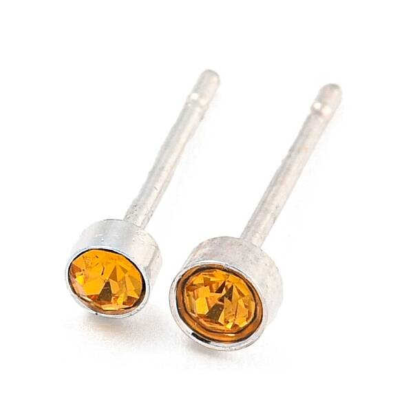 Rack Plating Brass Micro Pave Cubic Zirconia Stud Earring
