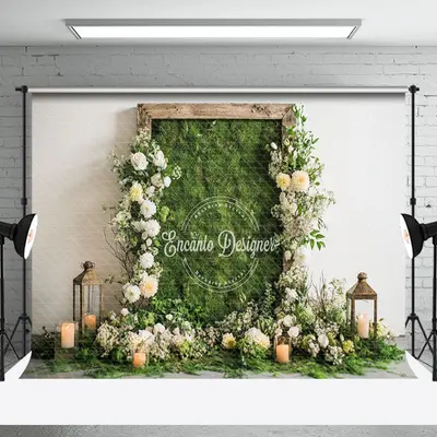 Greenery Floral Wall Candlelight Wedding Backdrop - Aperturee