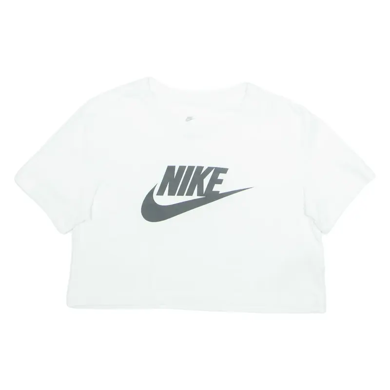 NIKE Cropped Loose Fit Womens T-Shirt White XS