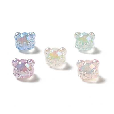 UV Plating Rainbow Iridescent Acrylic Beads