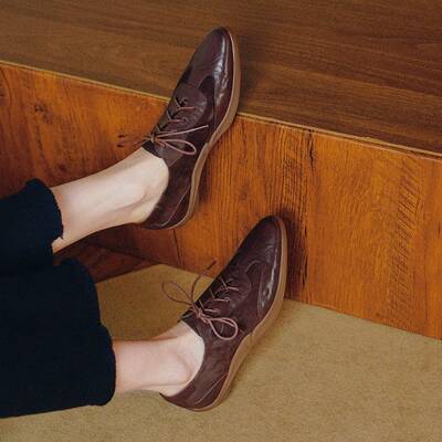 CHIKO Beatriz Pointy Toe Wedge Oxfords Shoes