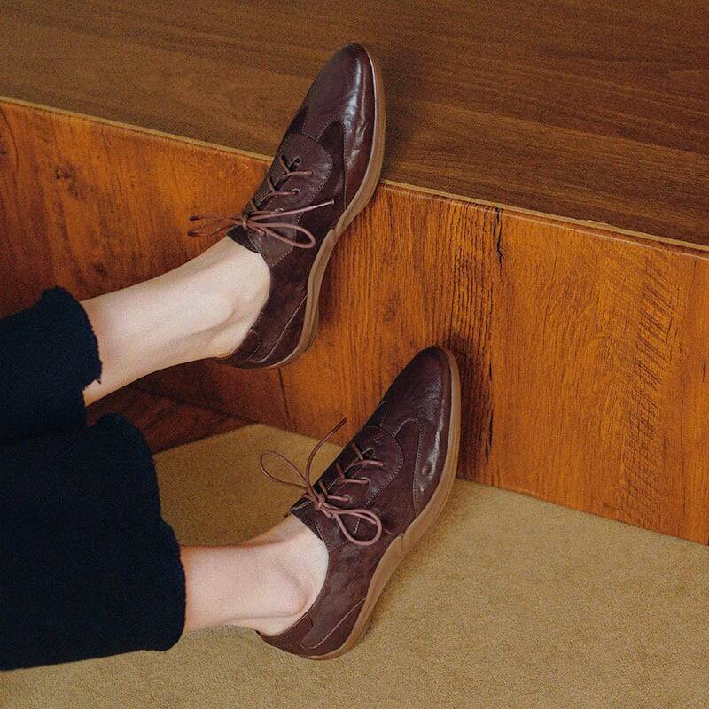 CHIKO Beatriz Pointy Toe Wedge Oxfords Shoes