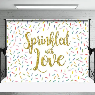 Sprinkled With Love Colorful Candy Party Backdrop - Aperturee