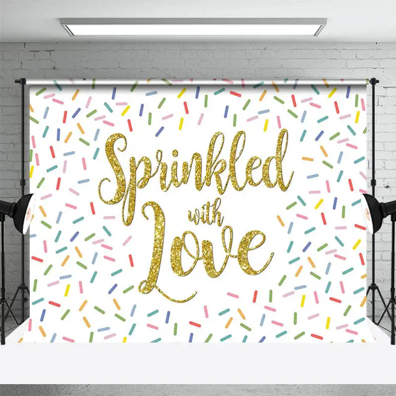 Sprinkled With Love Colorful Candy Party Backdrop - Aperturee