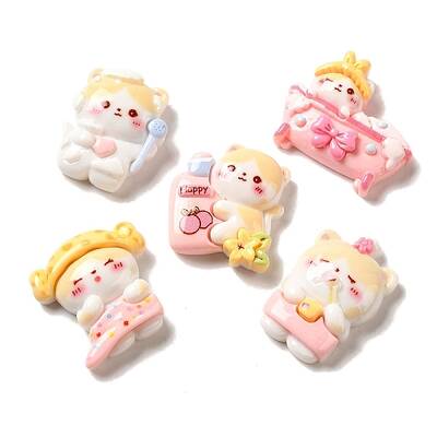 Bath Kitten Resin Decoden Cabochons