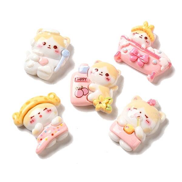 Bath Kitten Resin Decoden Cabochons
