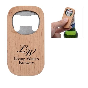 100 Custom Bamboo Bottle Opener