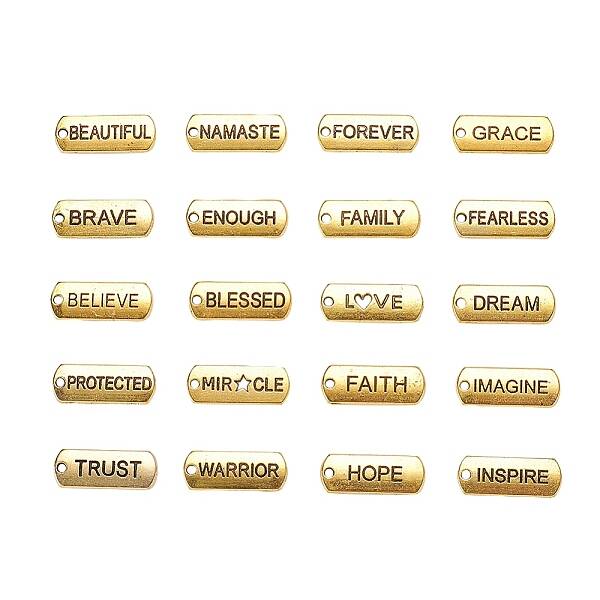 Tibetan Style Alloy Rectangle Pendants